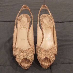 Christian Louboutin Soso Cork Sling 37/7